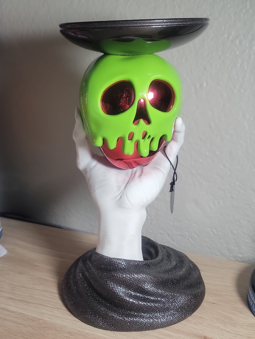 Bath & Body Works Neon Green and Metallic Red Dripping Skull Candle Holder